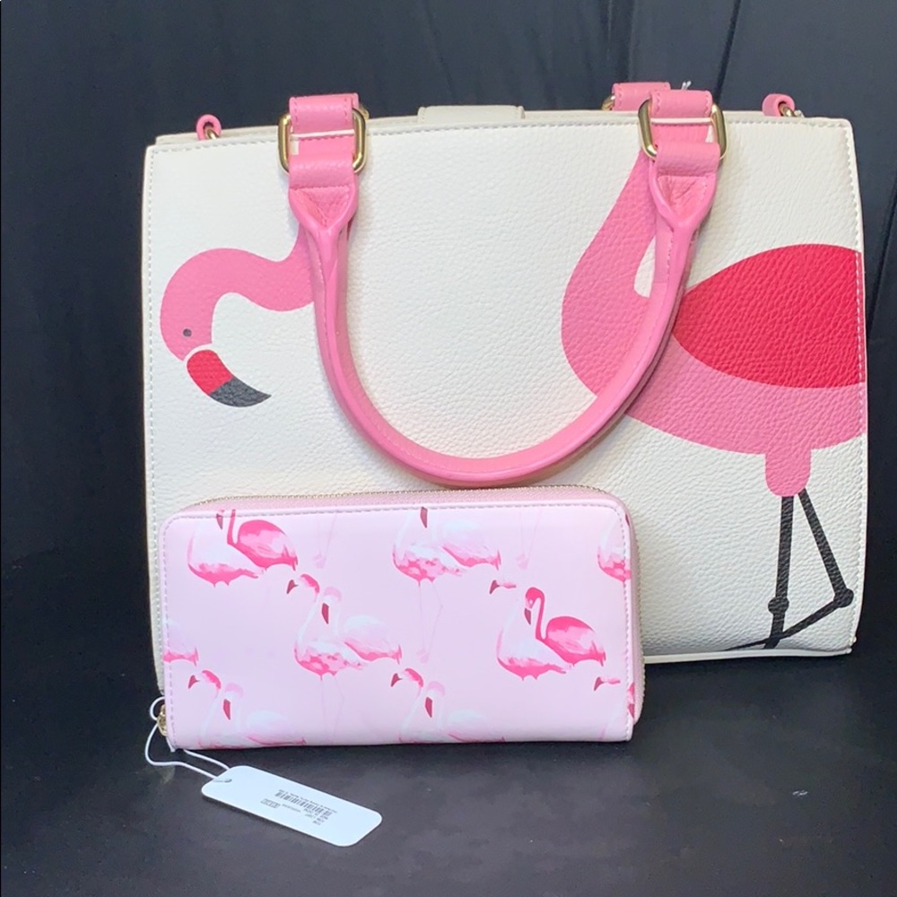 Flamingo Shoulder bag, and matching wallet
